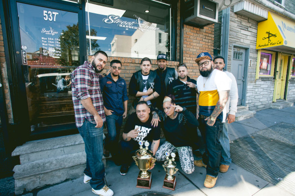 2014-10-16 Jersey City NJ. Street Fame Barber Shop. Photo: Greg Pallante