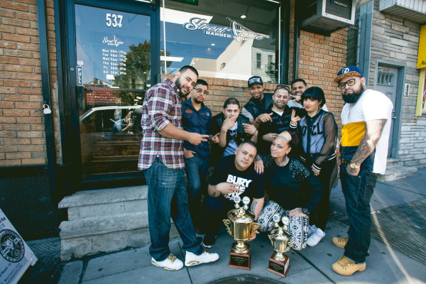 2014-10-16 Jersey City NJ. Street Fame Barber Shop. Photo: Greg Pallante