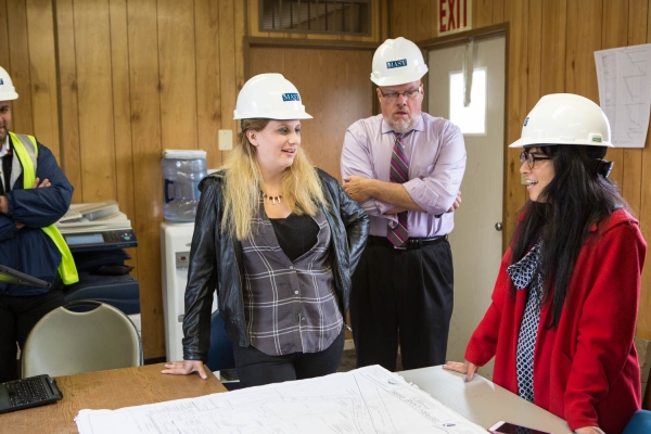 2015-6-10 Jersey City NJ. Chicpea aka Lynn Hazan visits the future site of Berry Lane Park. Photo: Greg Pallante