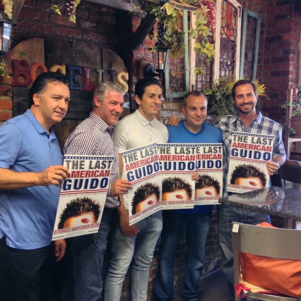 Meet and greet with the cast and creator of the indie film The Last American Guido at Bocelli's Italian Deli in Jersey City, New Jersey. Joe Doyle (Bocelli's Owner), Paul Dunleavy (actor McNally), Joe Ferraro (actor Stan), Vito Labruno (writer director), and Mike DiGiancinto (actor Tommy)