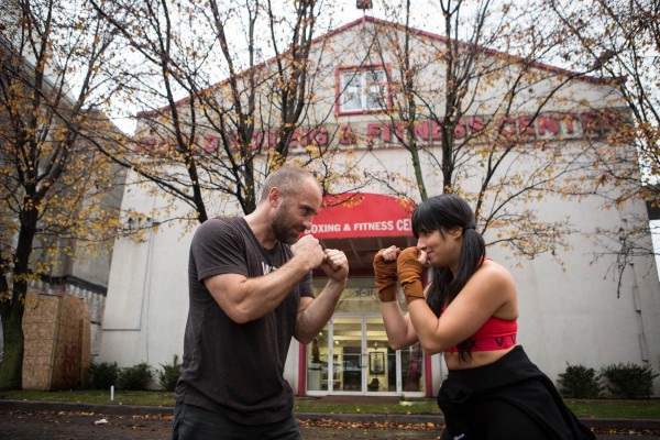 2015-12-1 Jersey City NJ. World Boxing Gym shot for Lynn Hazan and Chicpeajc. Photo: Greg Pallante