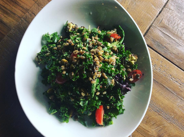 Grains and Greens salad. Photo by @lathamhouse, https://www.instagram.com/p/BHaIZeYDoTO/