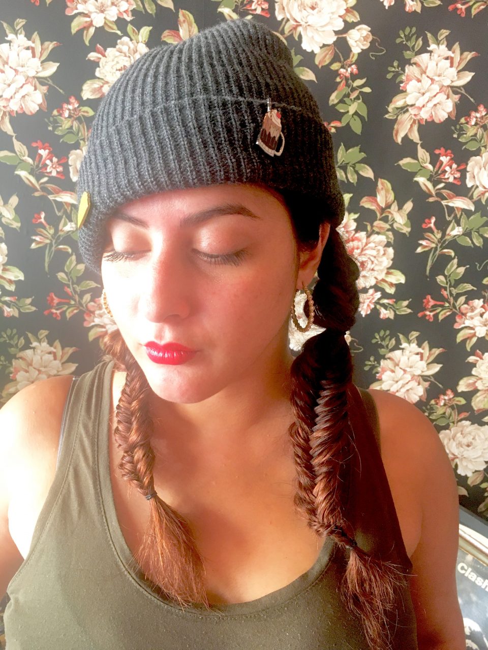 Double Fish Tail Braids sprayed with R+Co Rockaway Salt Spray to add texture - who says salt spray is just for summer?!