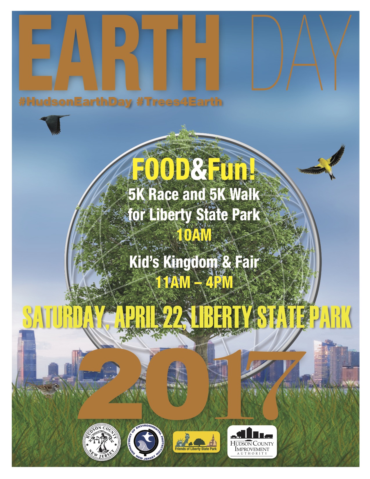 Earth Day at Liberty State Park with HCIA and FOLSP Lynn Hazan